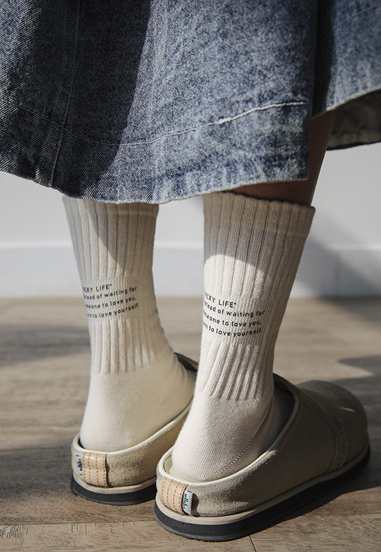 Lettering socks 빡선생