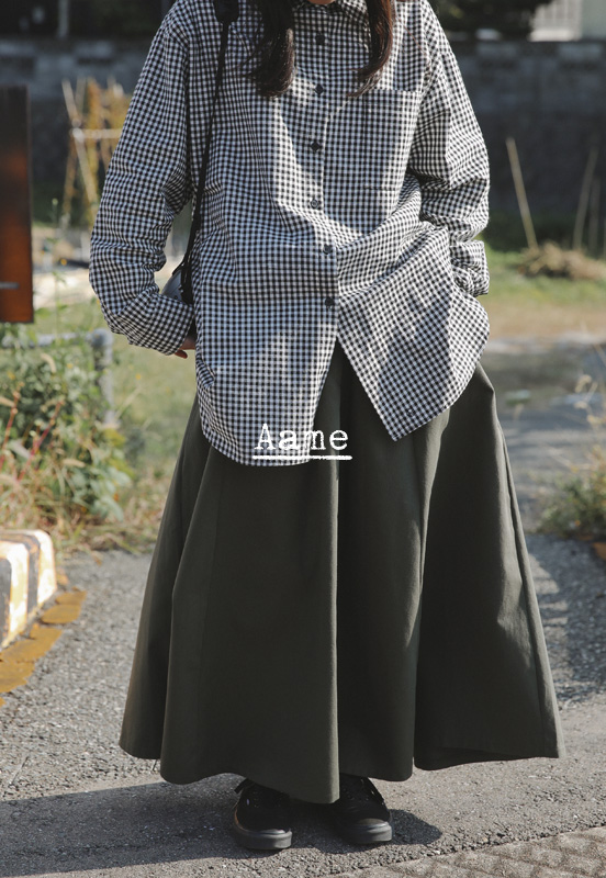 Aame Wooded Skirt KHK 빡선생